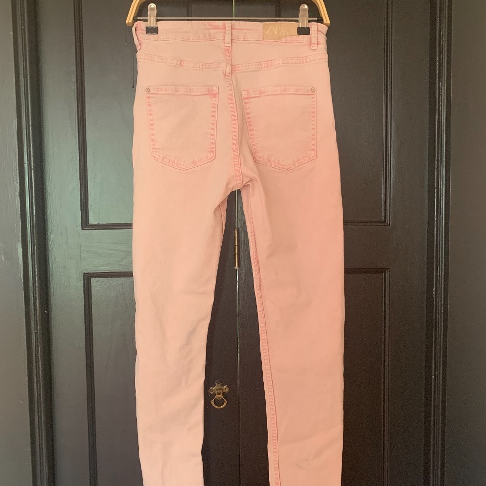 Zara Light Pink/almost Peachy Jeans - Picture 2 of 5